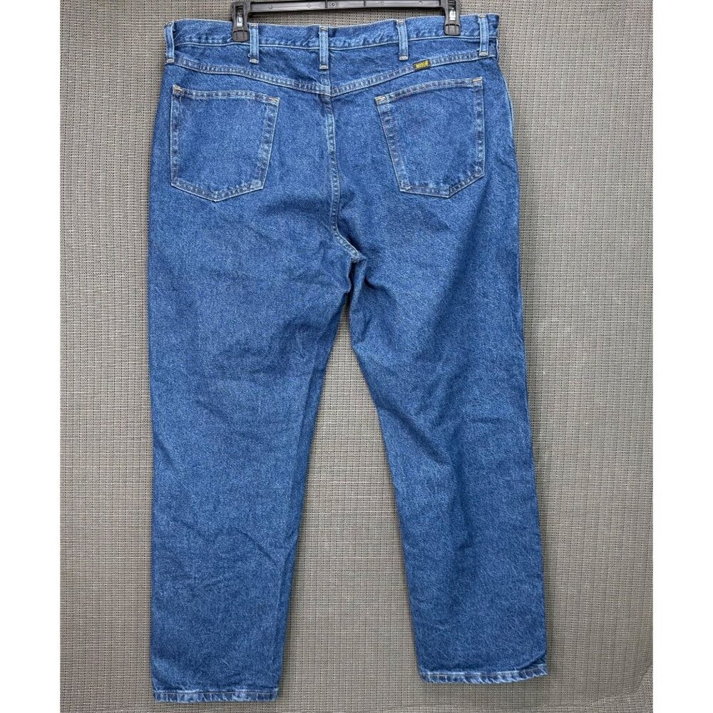 Rustler Mens Size 40x30  Blue Relaxed Fit Straight Leg Denim Jeans Rugged Wear